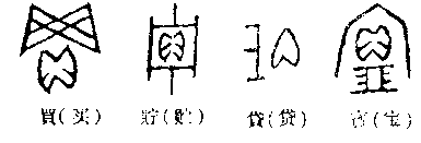 在殷墟贵族墓葬中发现了许多随葬的贝壳,甲骨文中也有