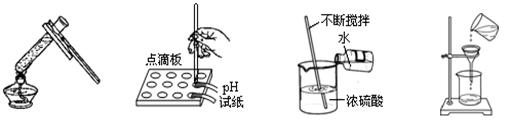 加热液体 b.测定溶液ph c.稀释浓硫酸 d.过滤