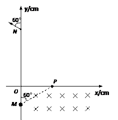 如图所示 第四象限内有互相正交的匀强电场e与匀强磁场b1 E的大小为0 5 103v M B1大小为0 5t 第一象限的某个矩形区域内 有方向垂直纸面向里的