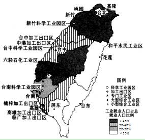 台湾主要工业区分布图表明 台湾a 高新技术产业发展滞后b 进口 加工 出口 型经济为主c 工业的地域分布比较均衡d 农业主要分布在工业就业人口比重 2 新东方在线网络课堂