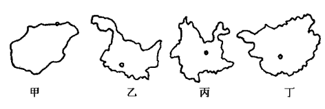 下面四个省(区)轮廓图中,黑龙江省是哪一幅